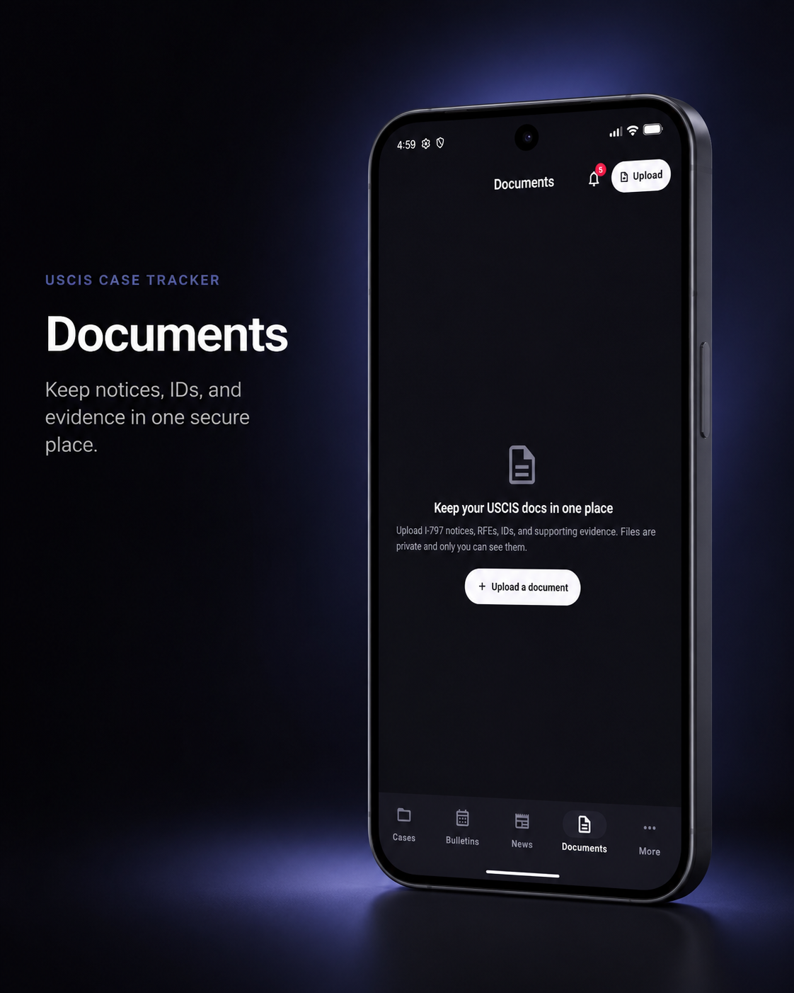 USCIS Case Tracker · Documents